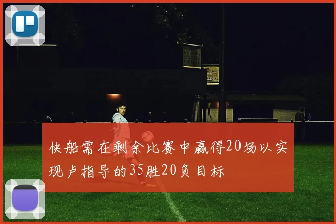 快船需在剩余比赛中赢得20场以实现卢指导的35胜20负目标